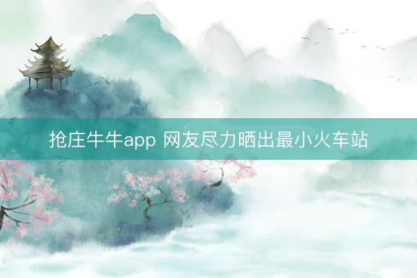 抢庄牛牛app 网友尽力晒出最小火车站
