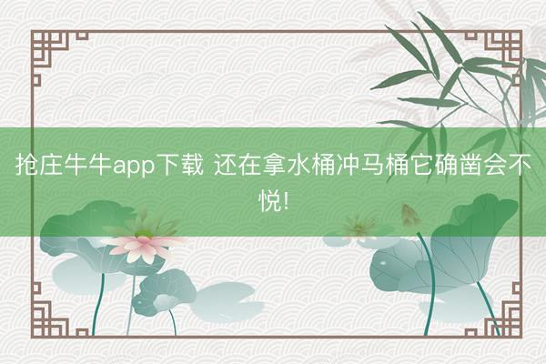抢庄牛牛app下载 还在拿水桶冲马桶它确凿会不悦!