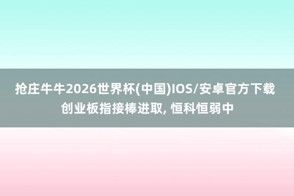 抢庄牛牛2026世界杯(中国)IOS/安卓官方下载 创业板指接棒进取， 恒科恒弱中