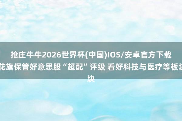 抢庄牛牛2026世界杯(中国)IOS/安卓官方下载 花旗保管好意思股“超配”评级 看好科技与医疗等板块