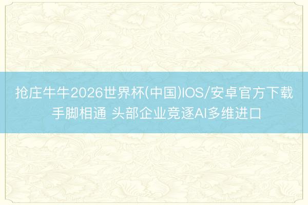 抢庄牛牛2026世界杯(中国)IOS/安卓官方下载 手脚相通 头部企业竞逐AI多维进口