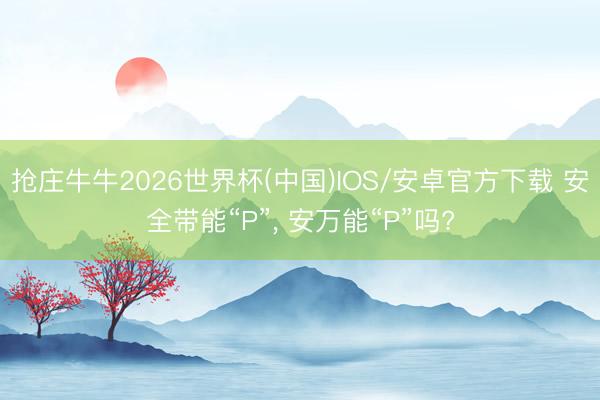 抢庄牛牛2026世界杯(中国)IOS/安卓官方下载 安全带能“P”， 安万能“P”吗?