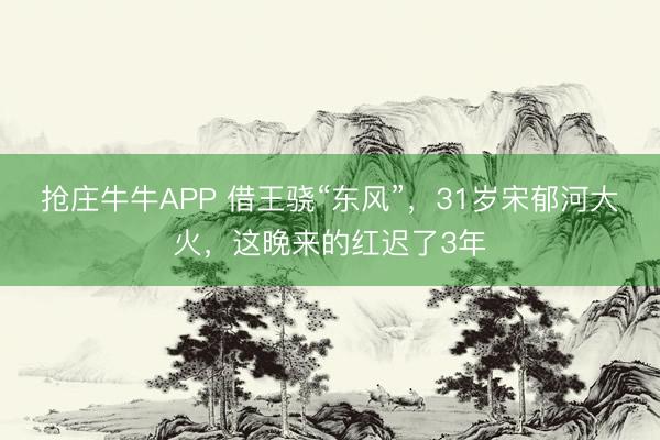抢庄牛牛APP 借王骁“东风”，31岁宋郁河大火，这晚来的红迟了3年