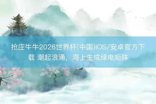 抢庄牛牛2026世界杯(中国)IOS/安卓官方下载 潮起浪涌，海上生成绿电矩阵