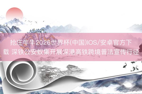 抢庄牛牛2026世界杯(中国)IOS/安卓官方下载 深铁公安蚁集开展深港高铁跨境普法宣传行径